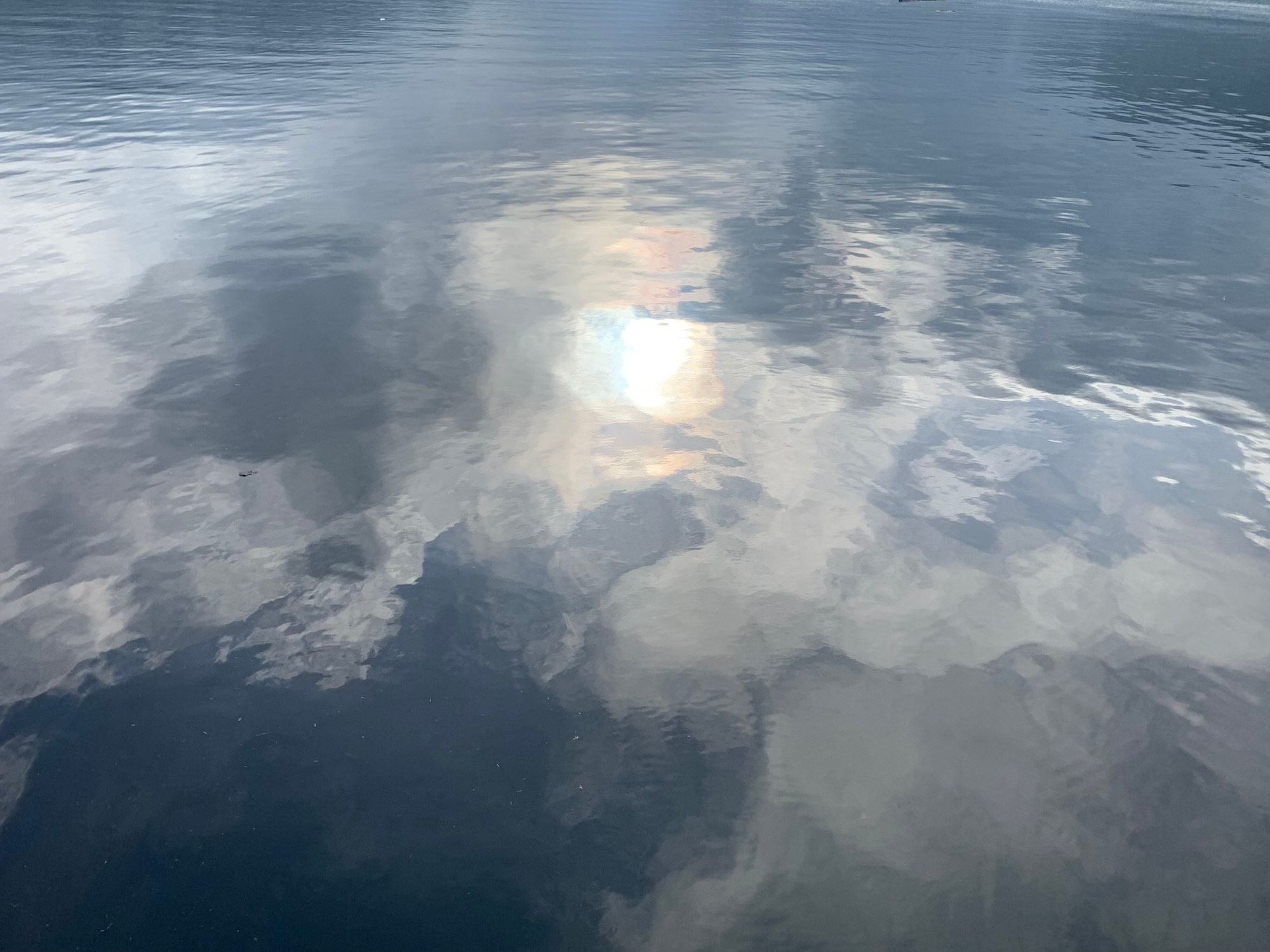 reflection of the sky on water surface